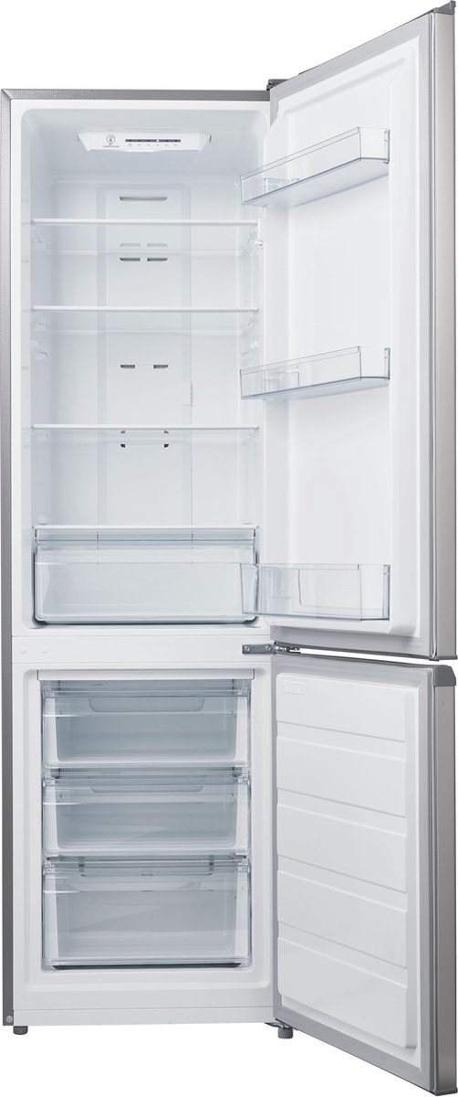 Inventum KV1808R koel-vriescombinatie RVS 270L