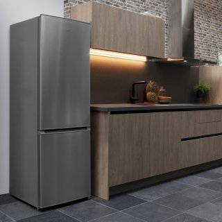 Inventum KV1808R koel-vriescombinatie RVS 270L