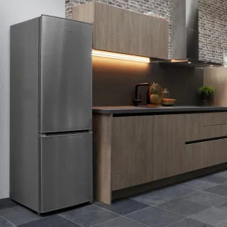 Inventum KV1808R koel-vriescombinatie RVS 270L
