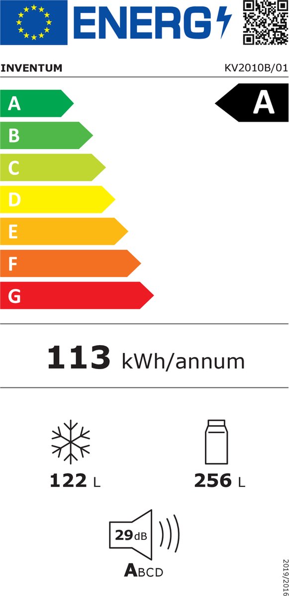 Wat vinden we goed aan de Inventum KV2010B No Frost koel-vriescombinatie zwart 378L