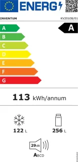 Inventum KV2010B No Frost koel-vriescombinatie zwart 378L