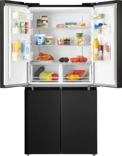 Inventum SKV4178B Amerikaanse koelkast 4-deurs zwart 474L