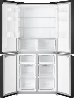 Inventum SKV4178B Amerikaanse koelkast 4-deurs zwart 474L