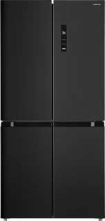 Inventum SKV4178B Amerikaanse koelkast 4-deurs zwart 474L