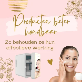 Jambo® Skincare Mini Koelkast 4L Wit met Spiegel
