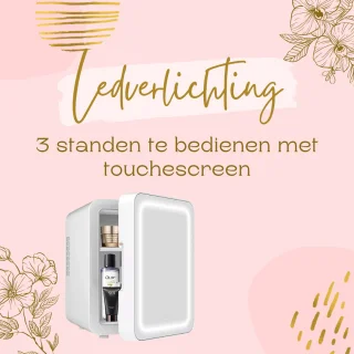 Jambo® Skincare Mini Koelkast 4L Wit met Spiegel