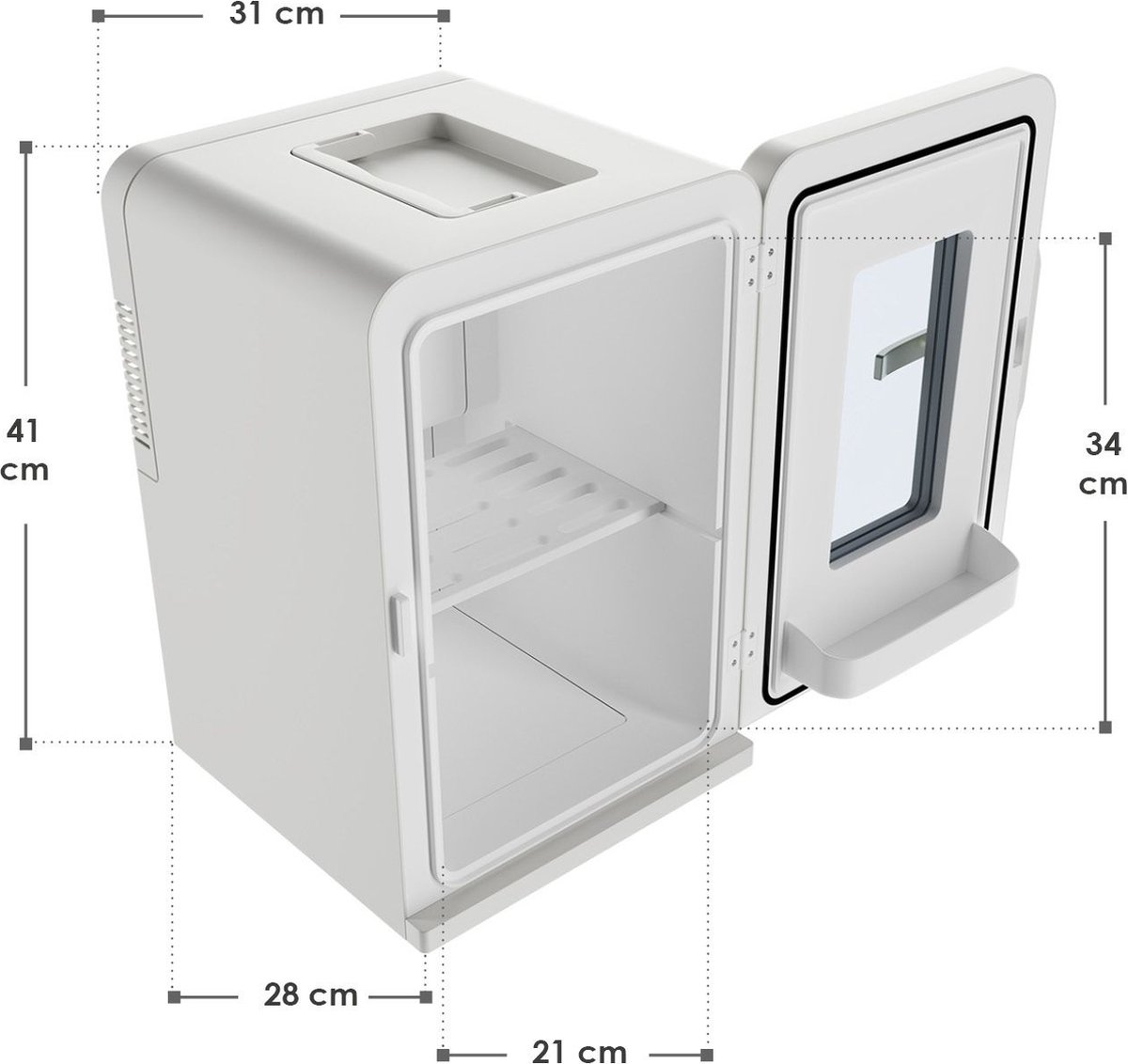 Wat vinden we goed aan de Juskys Mobiele Mini-Koelkast 15L Wit