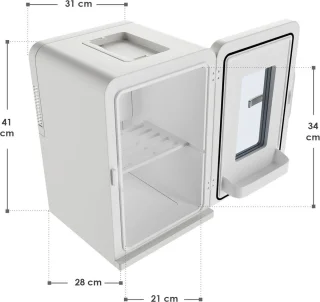 Juskys Mobiele Mini-Koelkast 15L Wit