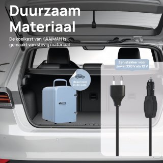 Wat vinden we goed aan de Kaaiman Mini Koelkast 4L - Blauw