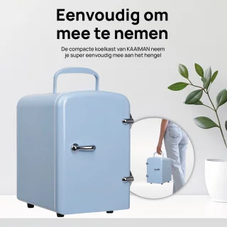 Kaaiman Mini Koelkast 4L - Blauw