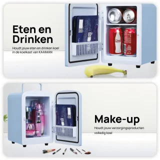 Kaaiman Mini Koelkast 4L - Blauw