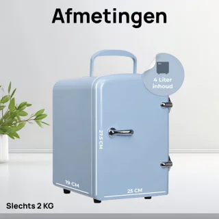 Kaaiman Mini Koelkast 4L - Blauw