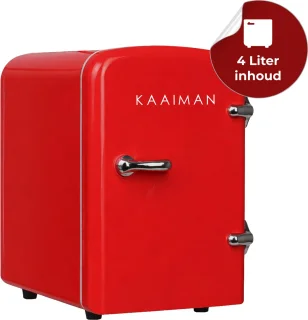 De Kaaiman® Mini Koelkast 4L - Cosmetische Koelkast - Rood in één oogopslag