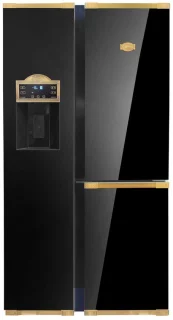KAISER KS 90300 AD Side-by-side Retro-koelkast Zwart