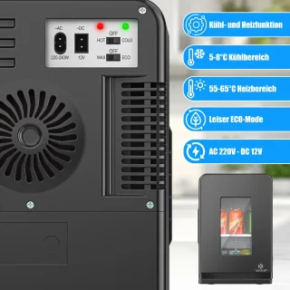 KESSER K-MKS-2076 Mini-koelkast 15L Zwart