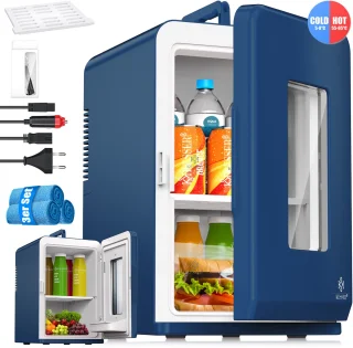 KESSER® Mini Koelkast 15L Tafelmodel 220-240V/12V Marineblauw