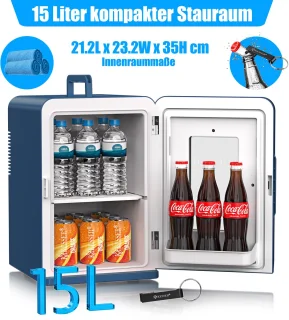 KESSER® Mini Koelkast 15L Tafelmodel 220-240V/12V Marineblauw
