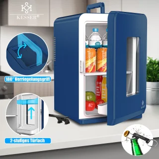 KESSER® Mini Koelkast 15L Tafelmodel 220-240V/12V Marineblauw