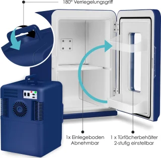 KESSER® Mini Koelkast 15L Tafelmodel 220-240V/12V Marineblauw