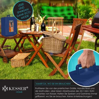 KESSER® Mini Koelkast 15L Tafelmodel 220-240V/12V Marineblauw