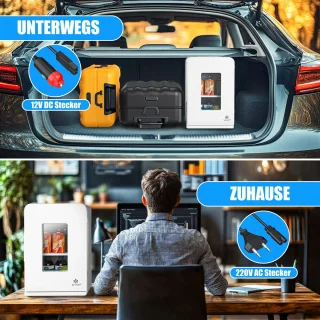 KESSER® Mini Koelkast 15L Tafelmodel ACA DC 12V Wit