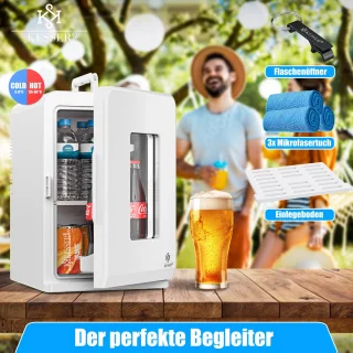 KESSER® Mini Koelkast 15L Tafelmodel ACA DC 12V Wit