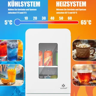 KESSER® Mini Koelkast 15L Tafelmodel ACA DC 12V Wit
