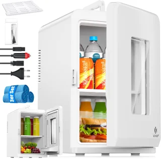 KESSER® Mini Koelkast 15L Tafelmodel ACA DC 12V Wit