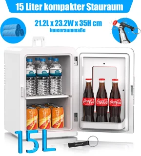 KESSER® Mini Koelkast 15L Tafelmodel ACA DC 12V Wit