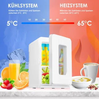 KESSER® Mini Koelkast 15L Tafelmodel ACA DC 12V Wit