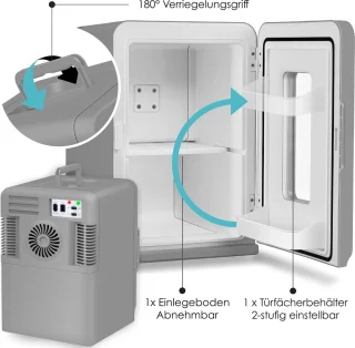 KESSER® Mini Koelkast 15L Tafelmodel Donkergrijs