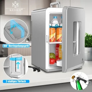 KESSER® Mini Koelkast 15L Tafelmodel Donkergrijs