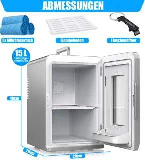 KESSER® Mini Koelkast 15L Tafelmodel Donkergrijs