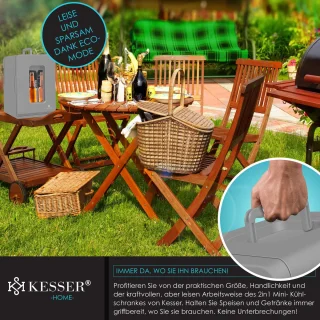 KESSER® Mini Koelkast 15L Tafelmodel Donkergrijs