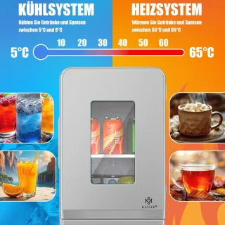 KESSER® Mini Koelkast 15L Tafelmodel Donkergrijs