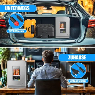 KESSER® Mini Koelkast 15L Tafelmodel Donkergrijs