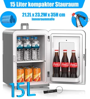 KESSER® Mini Koelkast 15L Tafelmodel Donkergrijs