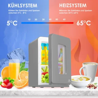 KESSER® Mini Koelkast 15L Tafelmodel Donkergrijs