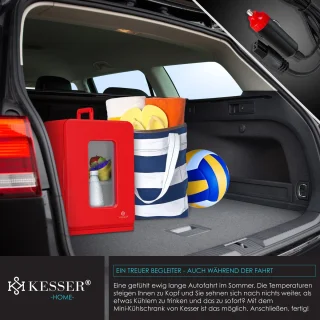 KESSER® Mini Koelkast 15L Tafelmodel Rood AC/DC