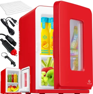 KESSER® Mini Koelkast 15L Tafelmodel Rood AC/DC
