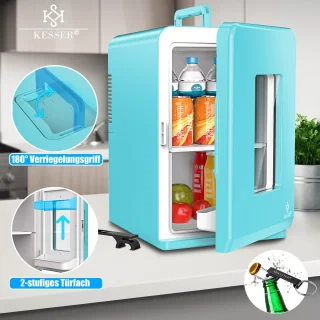 KESSER Tafelmodel Koelkast 15L Lichtblauw AC DC