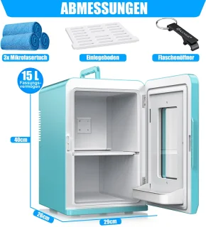 KESSER Tafelmodel Koelkast 15L Lichtblauw AC DC
