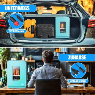 KESSER Tafelmodel Koelkast 15L Lichtblauw AC DC