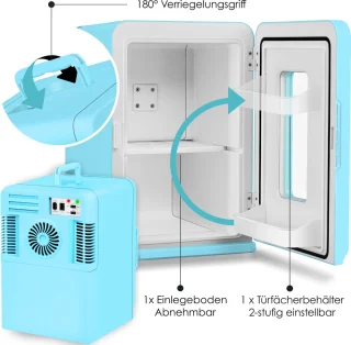 KESSER Tafelmodel Koelkast 15L Lichtblauw AC DC