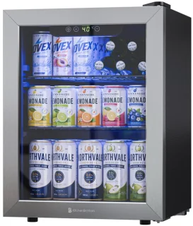 KitchenBrothers drankkoelkast 48L minikoelkast zwart