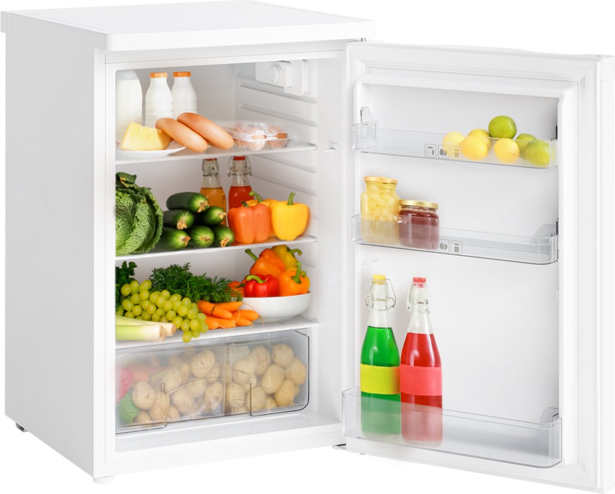 De KitchenBrothers Koelkast 127L Tafelmodel Wit in één oogopslag