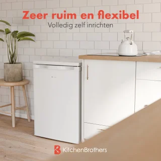 KitchenBrothers Koelkast 127L Tafelmodel Wit