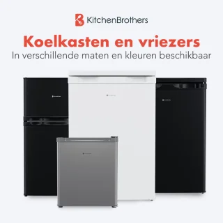 KitchenBrothers Koelkast 127L Tafelmodel Wit