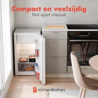 KitchenBrothers Koelkast 81L Tafelmodel Wit