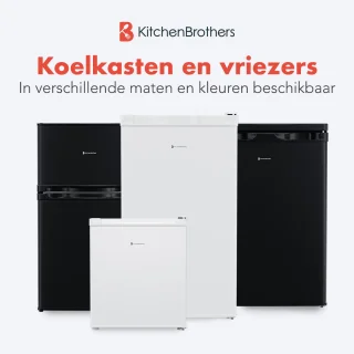 KitchenBrothers Koelkast 81L Tafelmodel Wit